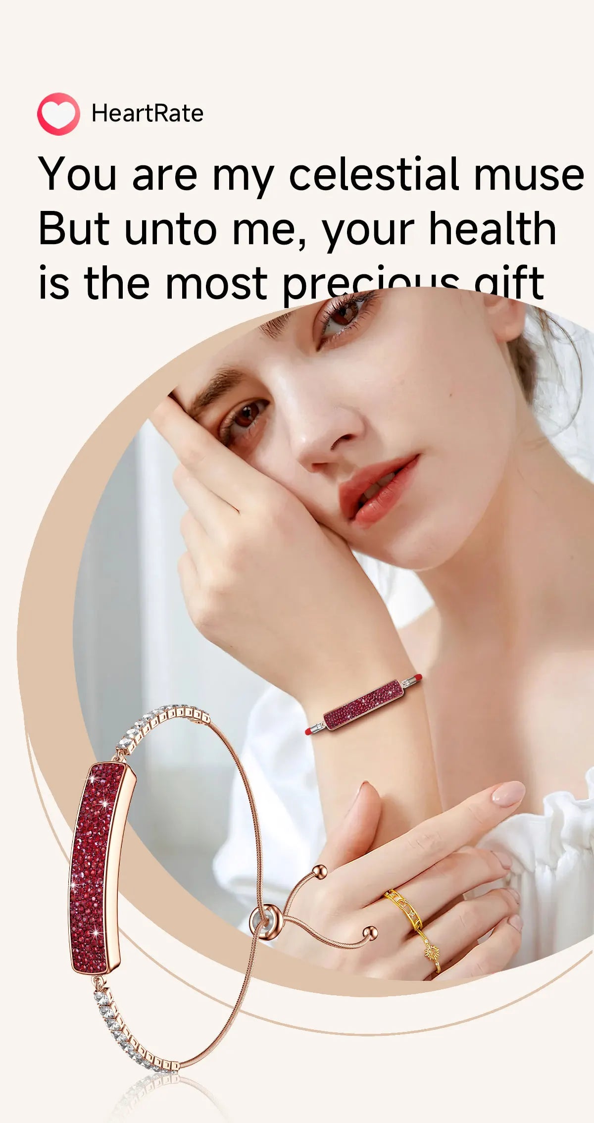 Evora Screenless Smart Band – 5ATM Waterproof Health & Fitness Tracker