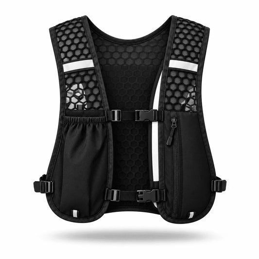 Evora PocketVest® – Lightweight Adjustable Running Vest with 3 Storage Pockets & Reflective Strips