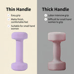Evora Coated Cast Iron Dumbbells – Light Hand Weights for Home Workouts, Yoga & Pilates