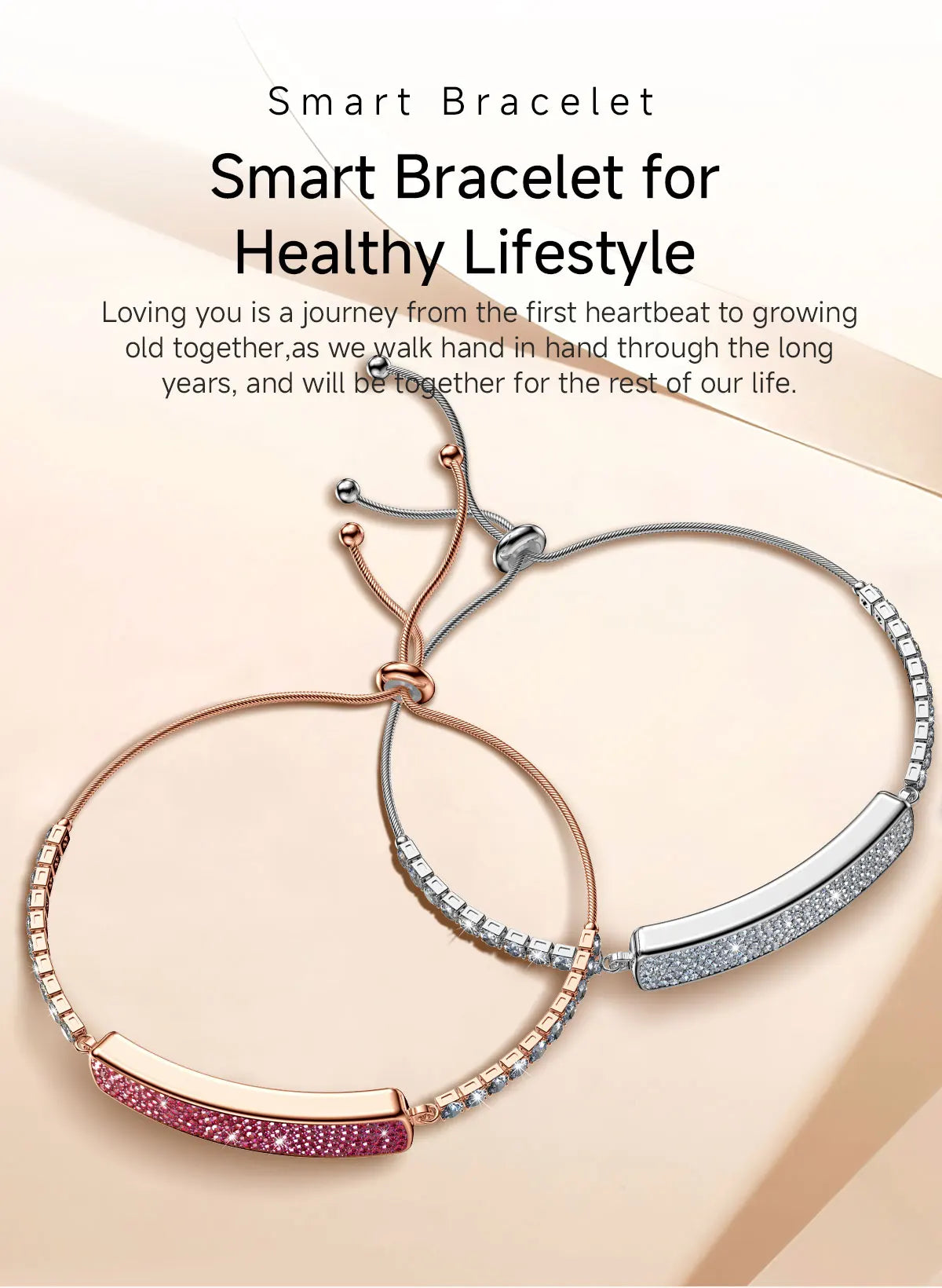 Evora Screenless Smart Band – 5ATM Waterproof Health & Fitness Tracker