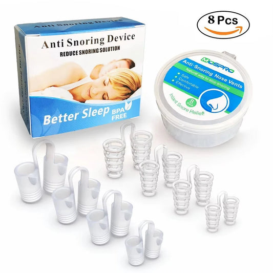 Evora Anti-Snoring Nose Clips – Nasal Dilators for Easier Breathing at Night (4 Pcs)