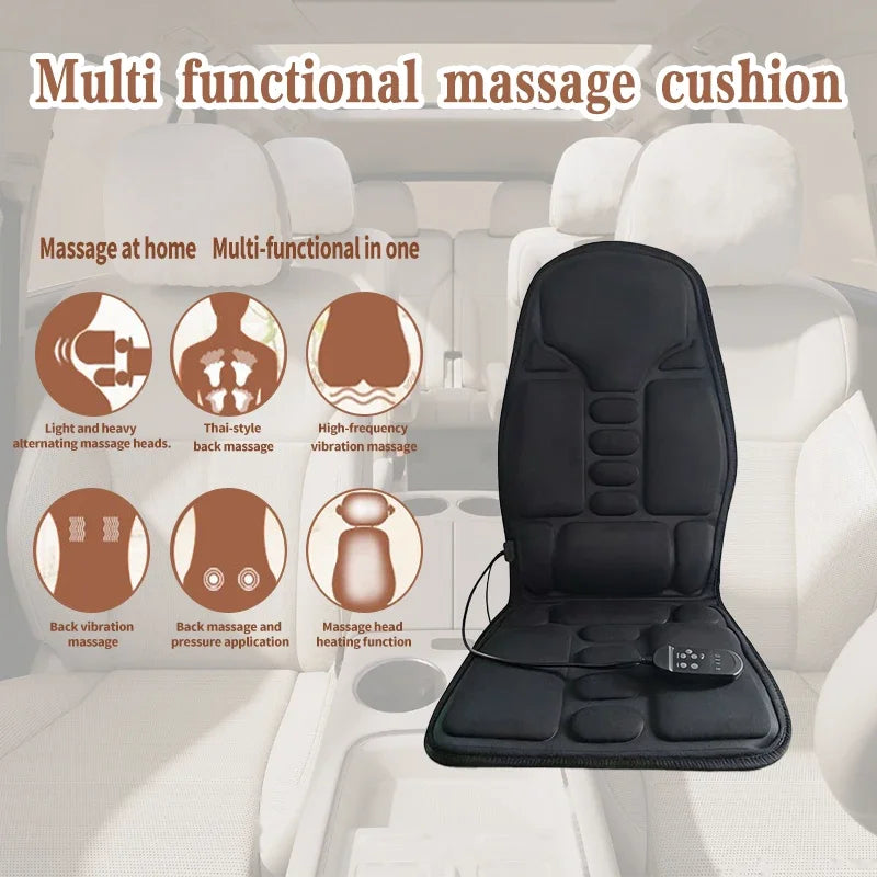Evora Massage Seat Cushion – Heated Vibration Massager for Car, Home & Office