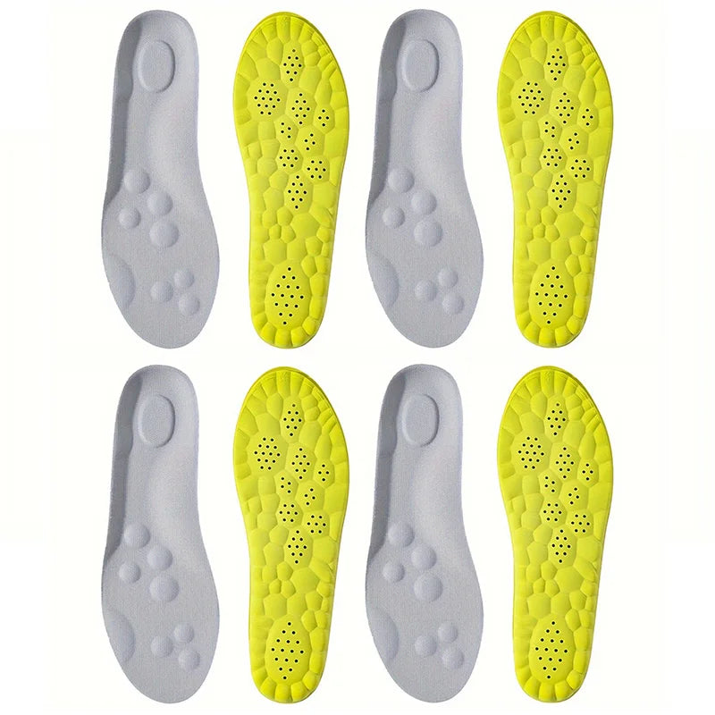 Evora Latex Sports Insoles – Cushioned Arch Support Insoles, Breathable & Odor-Control