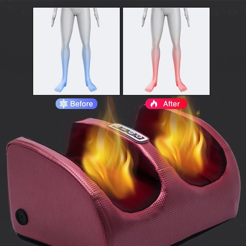 Evora Shiatsu Foot & Calf Massager – Heated Deep Kneading Massage Machine