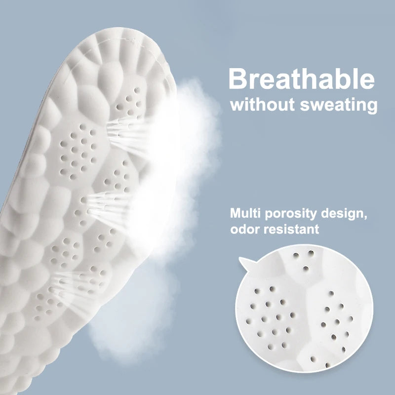 Evora Latex Sports Insoles – Cushioned Arch Support Insoles, Breathable & Odor-Control